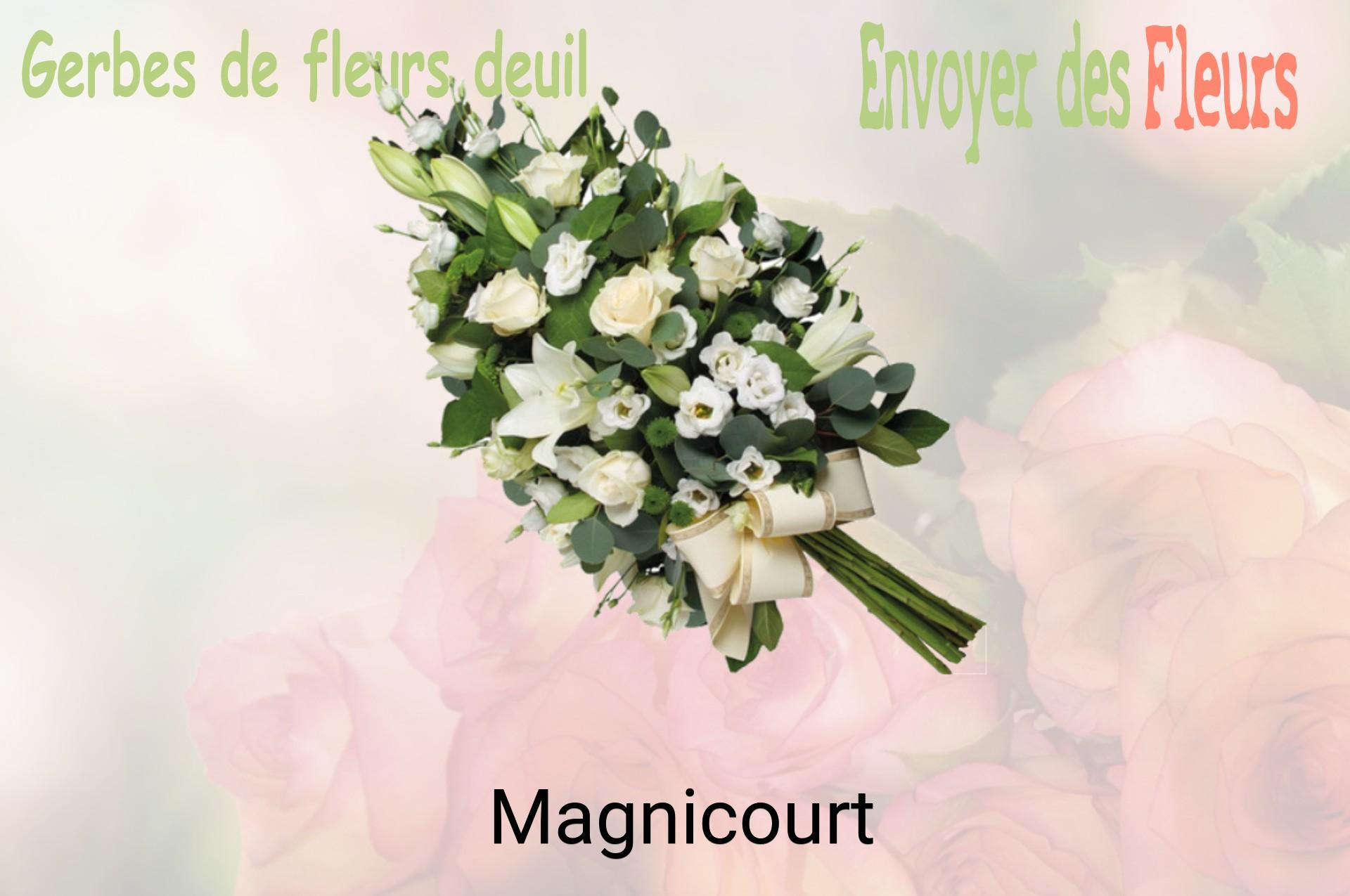Gerbe de fleurs de deuil livrée à Magnicourt
